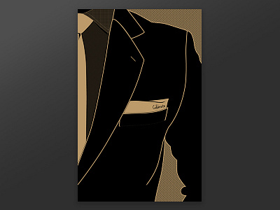 Napkinworks Celebrate Poster (Full) black gold illustration poster