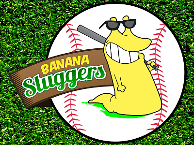 Banana Sluggers Logo baseball identity logo softball sports