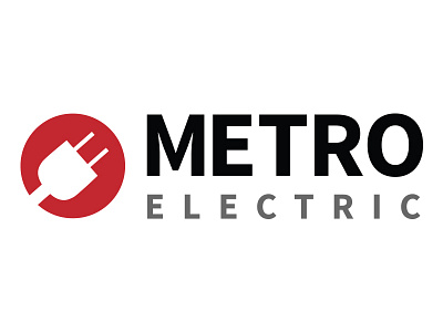 Metro Electric Logo electric company logo. identity