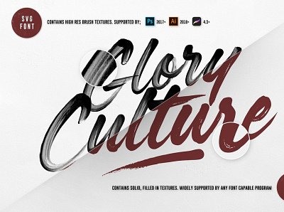 Glory Culture SVG Font + Extras design display fonts font illustration logo