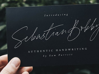 Sebastian Bobby Handwritten Font design illustration logo