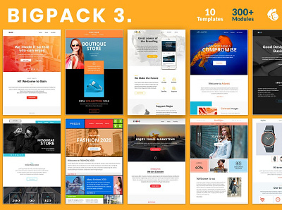 BigPack 3 Email-Template Bundle branding design illustration