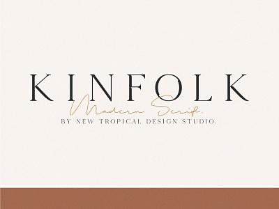 KINFOLK - Modern Serif Font design illustration logo