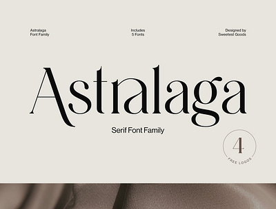Astralaga - Elegant Font Family design icon illustration logo