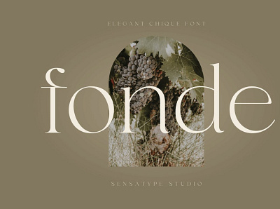 fonde - elegant chique font design icon illustration logo