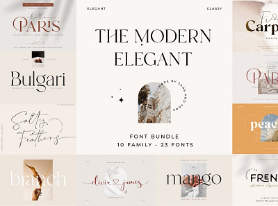 Modern Elegant Font Bundle - SALE branding design icon illustration logo photos typography ui ux vector