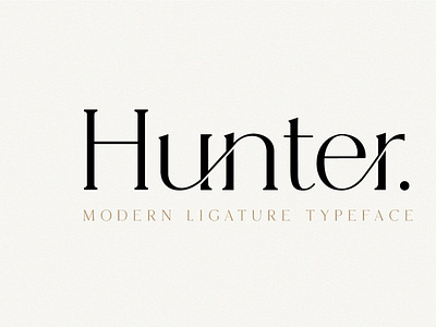 Hunter - Serif Ligature Font branding design icon illustration logo photos typography