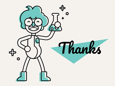 Thanks Illustration 2 chemistry illustration science scientist thanks vector