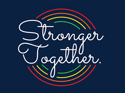 Boston Pride Shirt Design design illustrator pride rainbow shirt stronger together tshirt typography