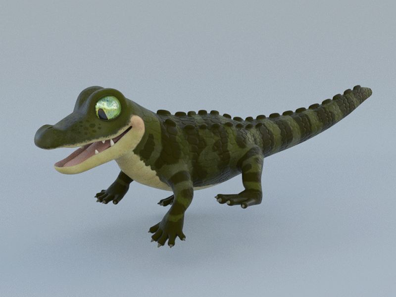Scoot Rig Animation Test 3d alligator animation character character design gator maya render reptile rig