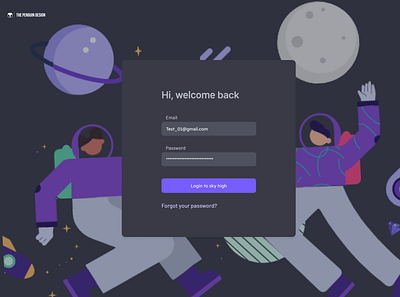 Login UI air app branding design future gaming high login minimal mobile product design screen sign in sign up space ui userinterface ux web website