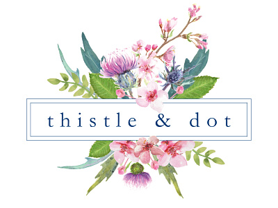 Thistle & Dot etsy floral flowers logo thistle