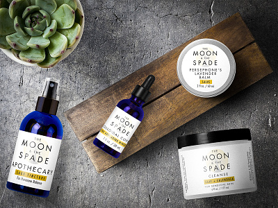 the Moon & the Spade beauty product custom label design etsy label label design label packaging
