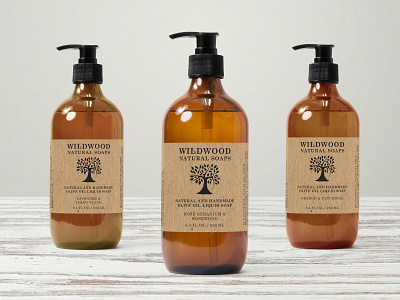 Wildwood Natural Soaps Label Design beauty product design etsy label label design label packaging soap label