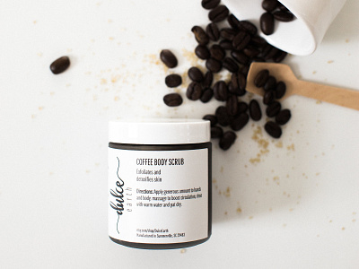 Dulce Earth Coffee Scrub Label