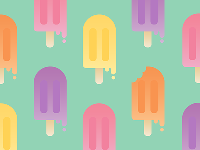 Popsicle Pattern flat gradient icon illustration pattern popsicle spring summer