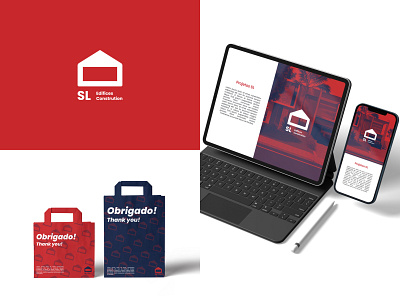 SL Edifices Construction branding graphic design logo ui