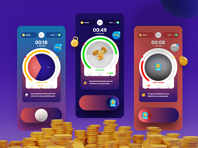 Game Screen 3d app design game illustration ui ux