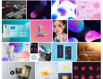 Moodboard branding design illustration website