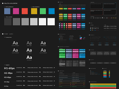 Style Guide - dark mode. app branding design illustration illustrator logo ui vector web website