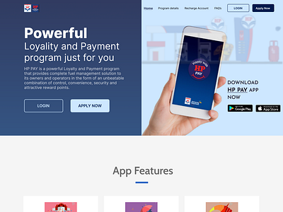 'HP PAY APP' LANDING PAGE REDESIGN