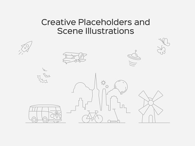 Creative Placeholders and Scene Illustrations 404 404 page abstract illustration e commerce app illustration placeholders scene ui ux