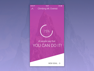 You can do it! app everest goal ios motivation mountain mt. everest ui