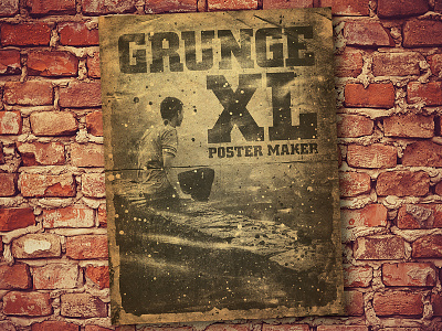 Grunge Poster Maker XL grunge hipster indie instant poster printable retro smudges speckles template texture vintage