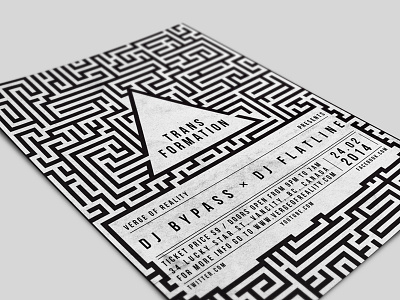 Maze Party Flyer alternative event flyer labyrinth maze party party flyer pattern photoshop template poster