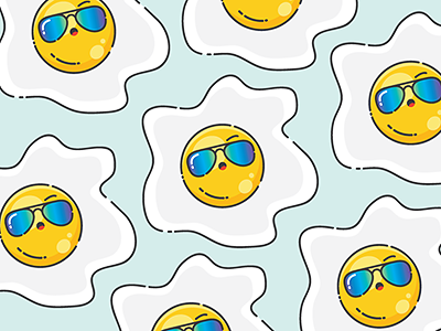 Sunny Side Up Egg egg glasses pattern sunny side up egg sun vector