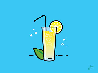 Lemon Cocktail bar cocktail drink fruit glass illustration lemon mint vector