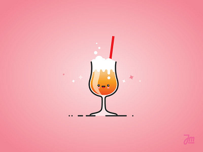 Happy drink~ alcohol cocktail drink drinking flat illustration party picture vector