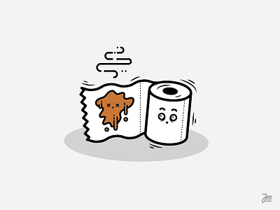 Sh!t happened icon illustration paper poop shit toilet toilet paper vector