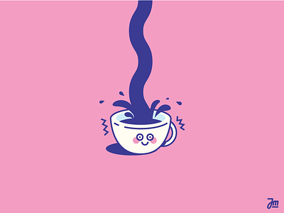 Monday coffee character coffee cup cute design icon illustration kawaii monday mug