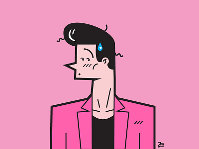 Dazzle Novak 80s cartoon character flat funny human illustration person vector