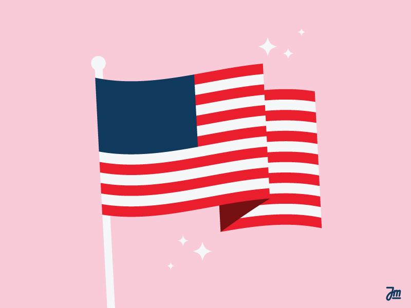 American Flag america american animation eyes flag flat icon illuminati illustration states stripes usa