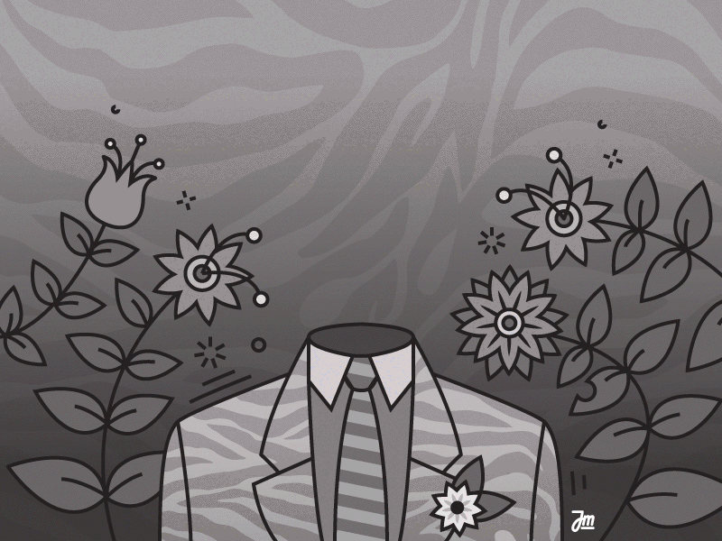 Never give up! animation character eyes flowers illustration obey psychedelic rainbow suit