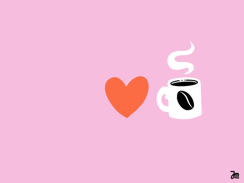 I <3 coffee animation coffee eye funny heart illustration jigsaw love mug puzzle rebus