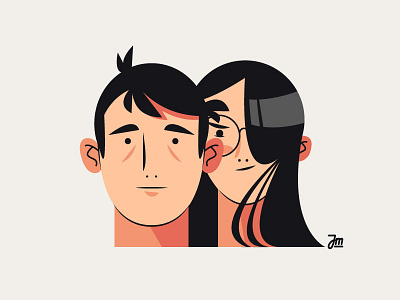 Couple #3 boy character design face girl hair head heads man people person profile women