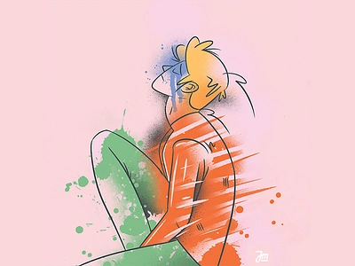 Crybaby blond boy character character design colorful cry crying design eyes illustration man sad tears