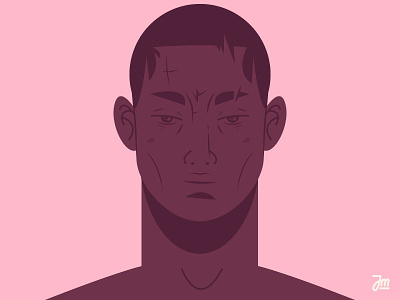 A tough guy. black character character design dark diversity eyes face head illustration man men vector