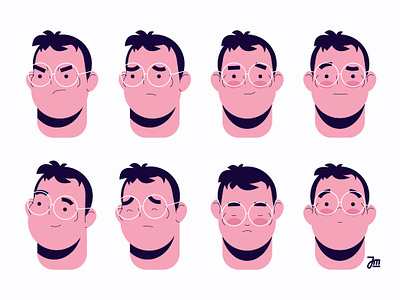 Faces angry boy charachter character design face faces facial expressions happy head heads man sad