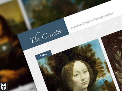 The Curator art branding flat jquery logo themeforest timeline wordpress