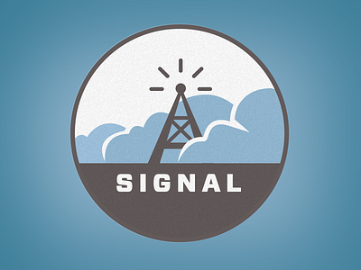 Signal Alt blue cool logo modern oldschool retro vector vintage