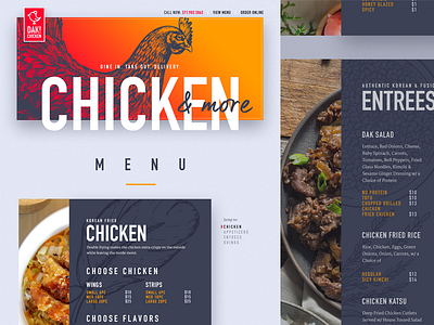 Dak! Chicken chicken menu restaurant website