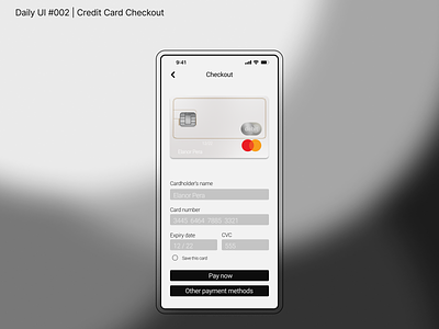 Daily UI #002 | Credit Card Checkout dailyui payment ui ux