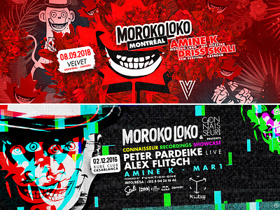 Morokoloko events communication branding design event illustration nightlife