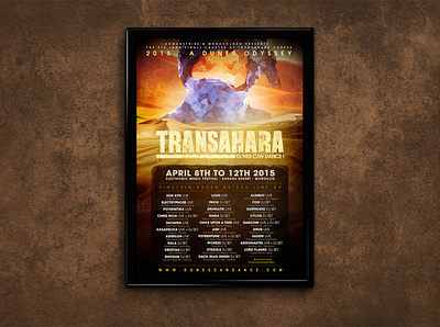 Transahara : Dunes can dance branding event festival poster transahara