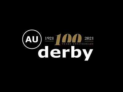 100 years of AU DERBY branding logo logotype minimal