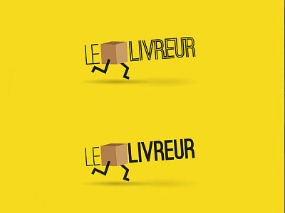 Le Livreur illustration logo design minimal proposal